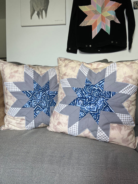 Blue Star Pillows